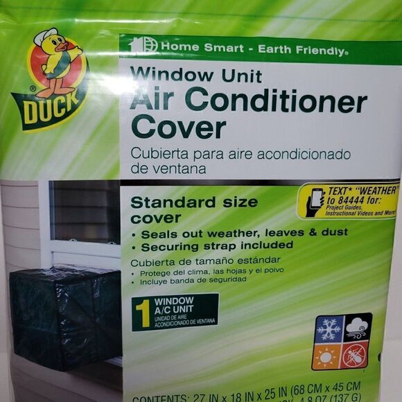 Duck Brand Window Unit Air Conditioner Cover Standard Size 27 x 18 x 25" NEW - Picture 3 of 9